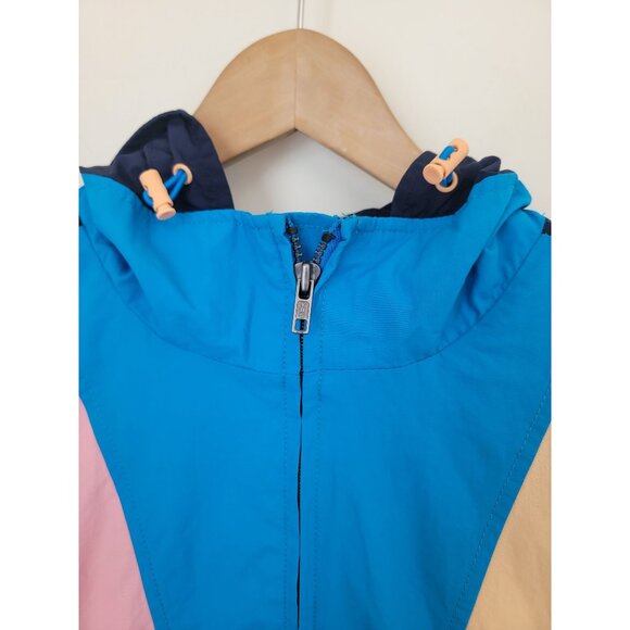 Vintage CLUB ROOM Colorblock Hooded Windbreaker Jacket Anorak Unisex Sz M - Picture 3 of 10